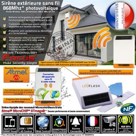MD-326R 868 MHz Sonore Boutique Avertisseur Entreprise Entrepôt IP LED Détecteur Alarme Ethernet Connectée Diffuseur Centrale Réseau GSM