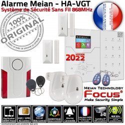 Meian Connectée Centrale HA-VGT Réseau 868MHz 2 SmartPhone FOCUS Système TCP-IP GSM pièces Pro Sans-Fil Maison Professionnel Ethernet Alarme
