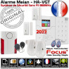 Alarme Maison 2 pièces HA-VGT Centrale VGT SmartPhone Ethernet IP Sans-Fil Connectée abonnement 868MHz FOCUS sans Réseau