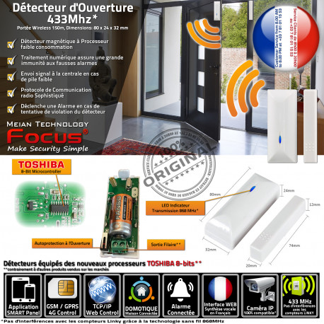 Protection Infrarouge Alarme SmartPhone Système Verandas Connecté GSM Fil 433MHz Ethernet Mezzanine FOCUS Sans MD-210R Logia Sécurité Périmétrique