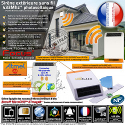Sirène Extérieure Système Sans 433 MHz Meian Connectée Fil 433MHz Centrale MD-326R Alarme FLASH Connecté Sécurité GSM Solaire FOCUS LED