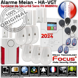 Meian Centrale Maison Cave ORIGINAL Sirène Alarme ST-VGT Grange Contrôle 868MHz 6 pièces Connectée Dépôt Interne Mouvement Détection