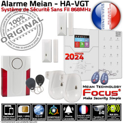 M Meian 868MHz Connecté FOCUS Maison Local Garage Système Ethernet PACK TCP-IP ST-VGT GSM Alarme Sécurité Surveillance