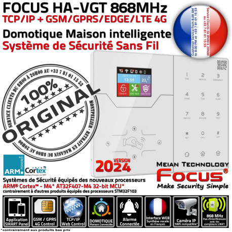 Focus ST VGT TCP/IP GSM 2G/4G 3G Sirène Puissante Salons Connecté Chambres SmartPhone Sécurité 4G Système Alarme 2G ST-VGT Interface WEB Pièces Meian Réseau