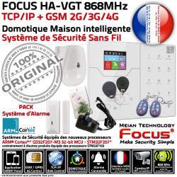 Sans Surveillance PACK ST-VGT Abonnement Alarme Sans-Fil FOCUS Système Ethernet GSM 3G IP2 Compatible Sécurité Orion SIM 868MHz Connecté