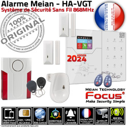 Capteur Porte Télécommande 868MHz ORIGINAL Protection Appartement Meian ST-VGT Système Alarme Garage Focus Sécurité Maison