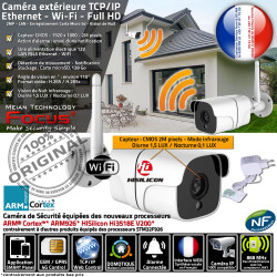 avec Appartement Alarme KIT RJ45 Nuit de Extérieure Abonnement Détecteur Mouvement Wi-Fi Caméra Vision Protection HA-8404 sans