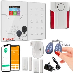 TCP-IP Sans-Fil Réseau FOCUS Appartement Connectée Restaurant Alarme HA-VGT 868MHz Cave SmartPhone GSM Ethernet Meian PACK Centrale