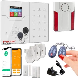 FOCUS F3 sans PACK Système Connecté Alarme Sécurité 2G TCP-IP Surveillance abonnement 868MHz ST-VGT Ethernet Appartement Sans-Fil