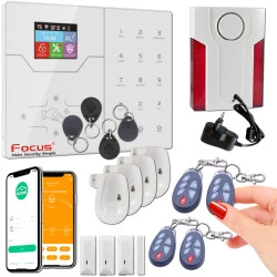 Alarme PACK Cave Présence Connectée Centrale Capteur Infrarouge Portes Appartement Fenêtres FOCUS ST-VGT Meian F4 Grange Protection Télécommande