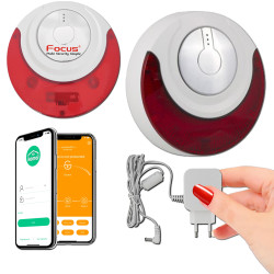 Puissante Commerce Avertisseur SmartPhone LED Sans Fil Alerte Dépôt Cave Ethernet Connecté Grange Système 433MHz Détecteur Sirène FOCUS Intérieure Sécurité