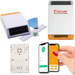 Connecté IP Dépôt Grange Sécurité Meian Détecteur Extérieure MD Solaire Commerce Système Sirène FOCUS Cave 868MHz LED Avertisseur Ethernet Extérieur 326R