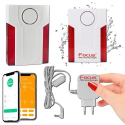 Fil Connectée Entrepôt Sans Autonome Centrale MD-334R 868 GSM Alarme MHz Diffuseur Sonore Entreprise Sirène Réseau LED Relais SmartPhone MD-334 Boutique