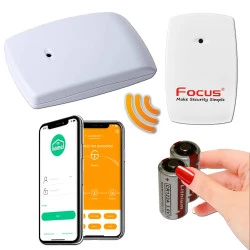 MD Sans Domotique Appartement Ethernet vitre 343R Connecté SmartPhone Protection Capteur MD-343R Fil Alarme Sonde Maison Système Sécurité Bris Vibrations de